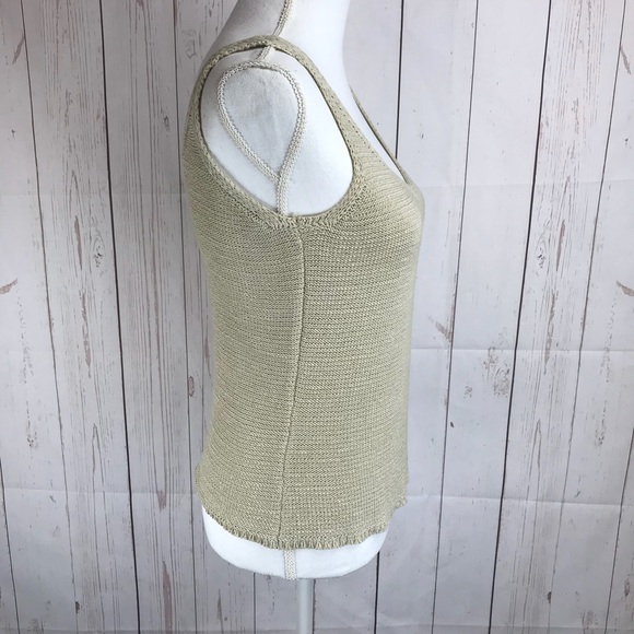 🛍 Sigrid Olsen Light Tan Tank Top Size Petite XS - Picture 4 of 5